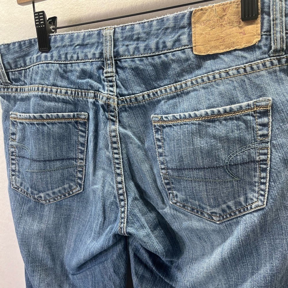 American Eagle Y2K Straight ‘77 Jeans Womens 8 100% cotton Blue Denim Retro 2035 - Picture 10 of 11